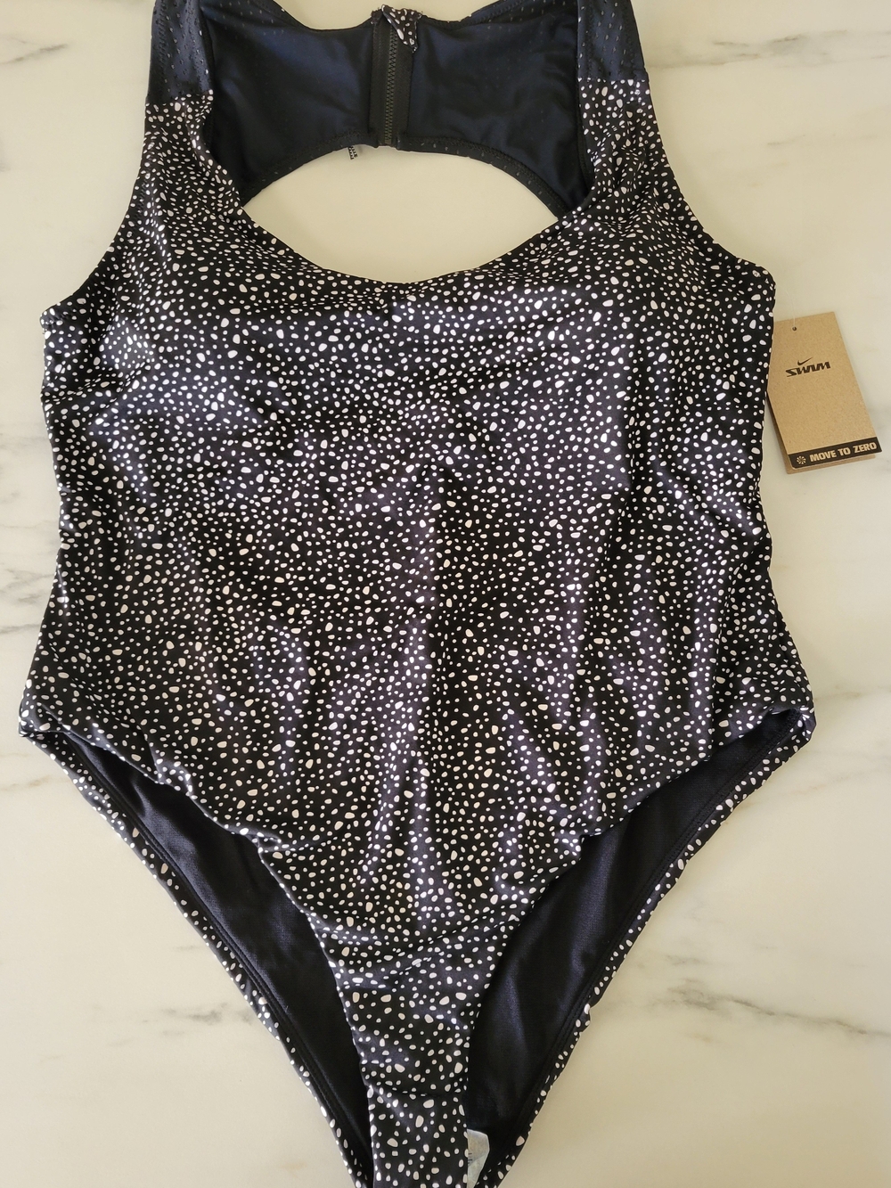 Nike Swim Water Dots Keyhole One Piece Swimsuit XXL NWT